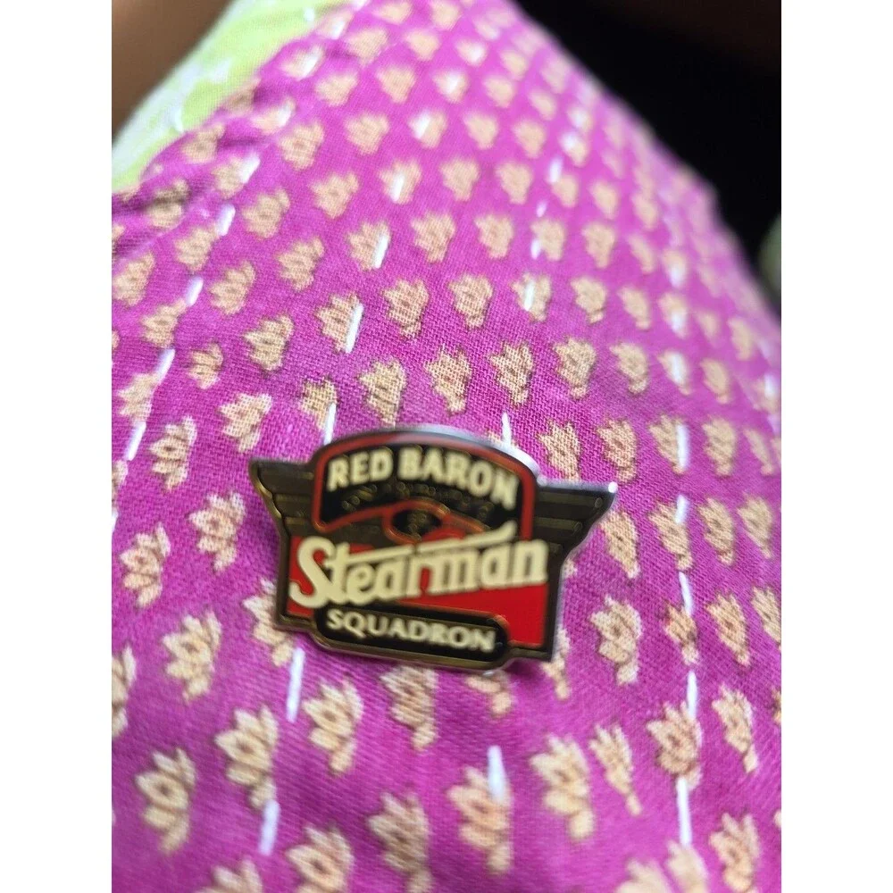 Vintage 1991 RED BARON STEARMAN SQUADRON (CLUTCH BACK) PIN!!!